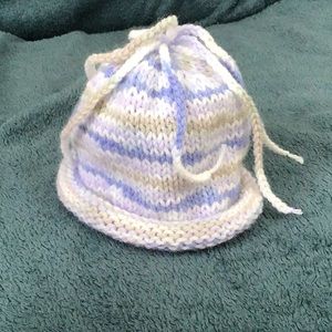 Hand knit infant cap